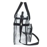 Magicbags Clear Tote Bag Stadium Approved,Adjustable Shoulder Strap and Zippered Top,Stadium Security Travel & Gym Clear Bag, Perfect for Work, School, Sports Games and Concerts-12 x12 x6 - backpacks4less.com