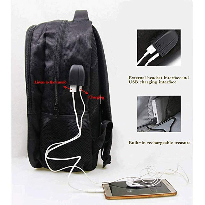 Amke Stranger Printed Backpacks Student School Bag Laptop Backpack with USB Charging Port - backpacks4less.com