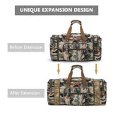 Plambag Canvas Duffle Bag for Travel, 50L Duffel Overnight Weekend Bag(Camouflage) - backpacks4less.com