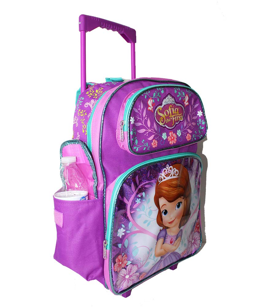 Deluxe Princess Sofia the First Rolling Backpack with pcs set