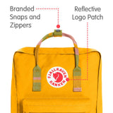 Fjallraven - Kanken Classic Backpack for Everyday, Warm Yellow/Random Blocked - backpacks4less.com