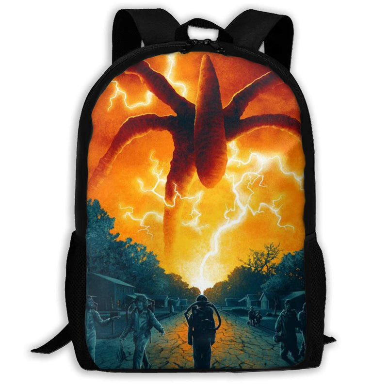 Stranger Things Pattern Backpack, Lightweight Multi-Function College School laptop Bookbag 17 Inches - backpacks4less.com