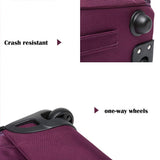 SKYMOVE 19 inches Waterproof Wheeled Rolling Backpack for Adults and School Students Laptop Books Travel Backpack Bag, Purple - backpacks4less.com