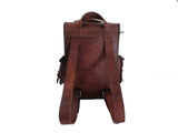 15" Vintage Leather Backpack Laptop Messenger Lightweight School College Bag Rucksack Sling for Men Women by Indian Hando Art - backpacks4less.com