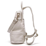 BOYATU Convertible Genuine Leather Backpack Purse for Women Fashion Travel Bag Off White - backpacks4less.com