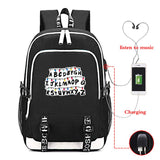 Stranger Things Backpack with USB Charging Port School Boys Girls Bookbag Laptop Backpack for Teens - backpacks4less.com