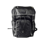 Gucci Men's Backpack Black GG Nylon Drawstring With Leather Trim 510336 1000 - backpacks4less.com