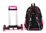 Meetbelify Girls Rolling Backpack with Wheels Big Kids Wheel Backpack for Girls - backpacks4less.com