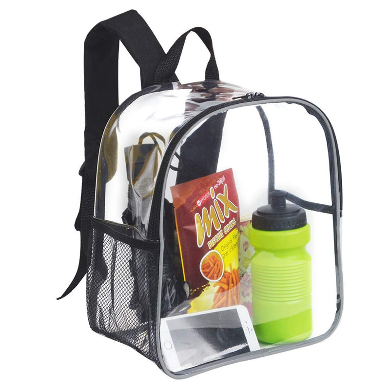 Stadium Approved Clear Mini Backpack - Heavy Duty Reflective Transparent Backpack for Concert, Security Travel &Sports - backpacks4less.com