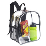 Stadium Approved Clear Mini Backpack - Heavy Duty Reflective Transparent Backpack for Concert, Security Travel &Sports - backpacks4less.com