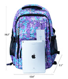 Meetbelify Kids Rolling Backpacks Luggage Six Wheels Unisex Trolley School Bags Purple - backpacks4less.com