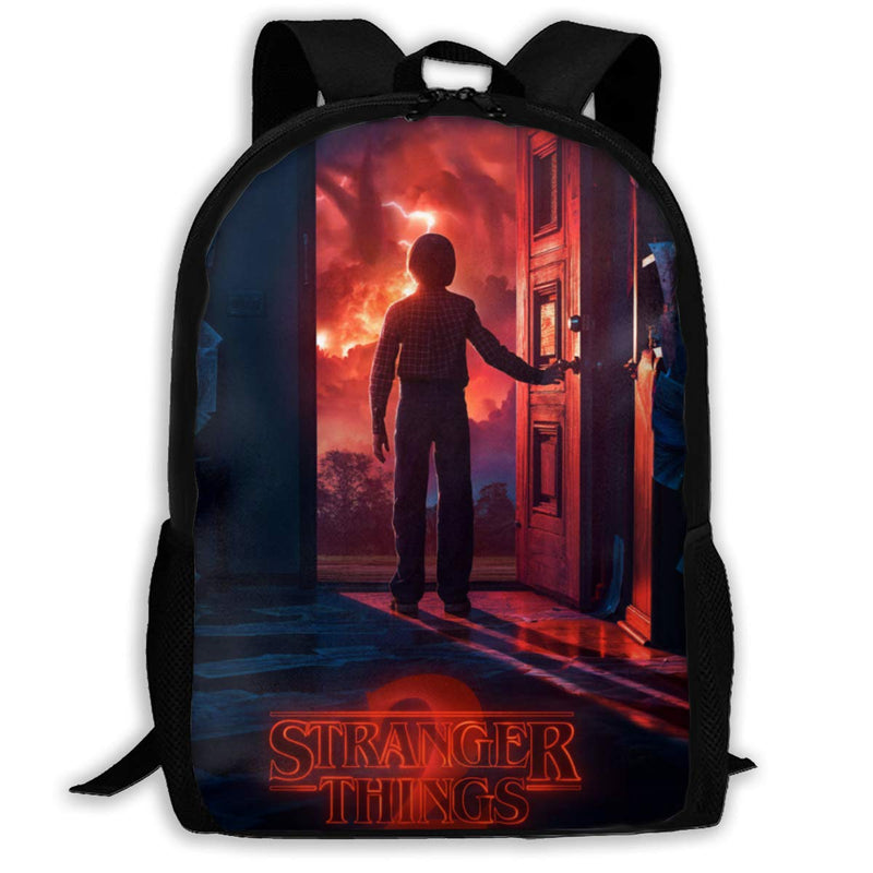 Stranger Things Pattern Backpack, Lightweight Multi-Function College School laptop Bookbag 17 Inches - backpacks4less.com