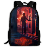 Stranger Things Pattern Backpack, Lightweight Multi-Function Opening Door Fire