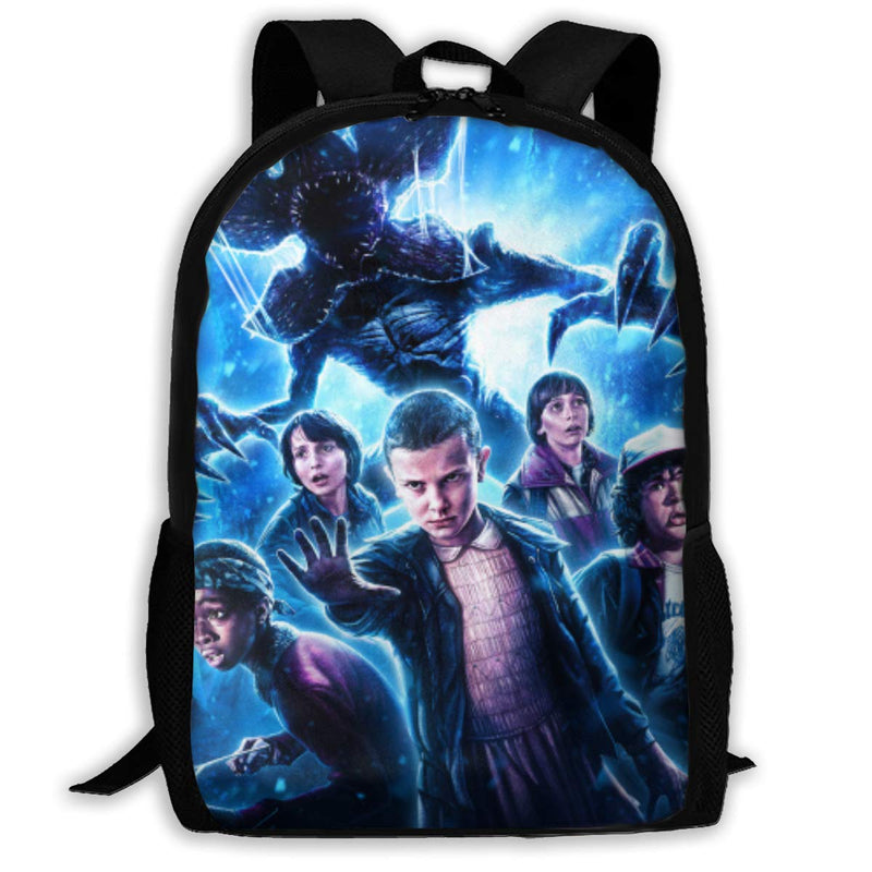 Stranger Things Pattern Backpack, Lightweight Multi-Function College School laptop Bookbag 17 Inches - backpacks4less.com