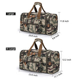 Plambag Canvas Duffle Bag for Travel, 50L Duffel Overnight Weekend Bag(Camouflage) - backpacks4less.com
