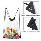 Clear Drawstring Bag Waterproof Stadium Drawstring Backpack - backpacks4less.com