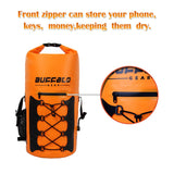 Buffalo Gear Portable Insulated Backpack Cooler Bag - Hands-Free and Collapsible, Waterproof and Soft-Sided Cooler Backpack for Hiking, The Beach, Picnics,Camping, Fishing - Orange,35 Liters,30 Can - backpacks4less.com