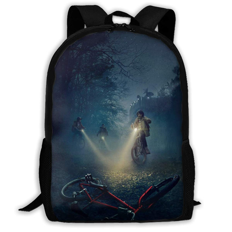 Stranger Things Pattern Backpack, Lightweight Multi-Function College School laptop Bookbag 17 Inches - backpacks4less.com