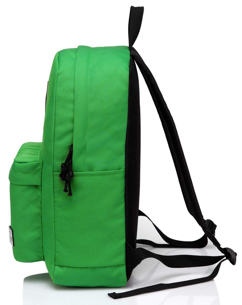 Lightweight Backpack for School, VASCHY Classic Basic Water Resistant Casual Daypack for Travel with Bottle Side Pockets (Green) - backpacks4less.com