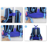 Wheeled Backpack Cart,Aluminium Alloy Folding Trolley Cart for Backpack (Blue, 6 Wheels) - backpacks4less.com