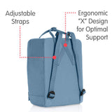 Fjallraven - Kanken Classic Backpack for Everyday, Blue Ridge - backpacks4less.com