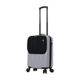 Mia Toro Furbo Smart Italy Hardside Spinner Luggage Carry-on, Silver, One Size