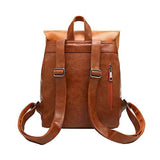 ZEBELLA Womens Leather Backpack Vintage Brown Travel Daypack College Bookbag-Light Brown - backpacks4less.com