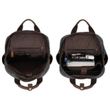 S-ZONE Vintage Crazy Horse Genuine Leather Backpack Multi Pockets Travel Bag - backpacks4less.com
