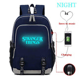 DarkT Stranger Things Backpack, Luminous School Bag, Laptop Backpack With USB Charging Port, Unisex College Daypack - backpacks4less.com