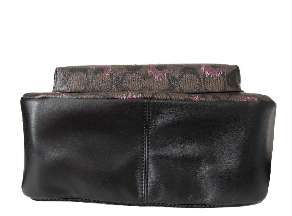 coach hamilton backpack Coach Pebbled Leather Medium Charlie Backpack Tote (Brown Purple Multi)