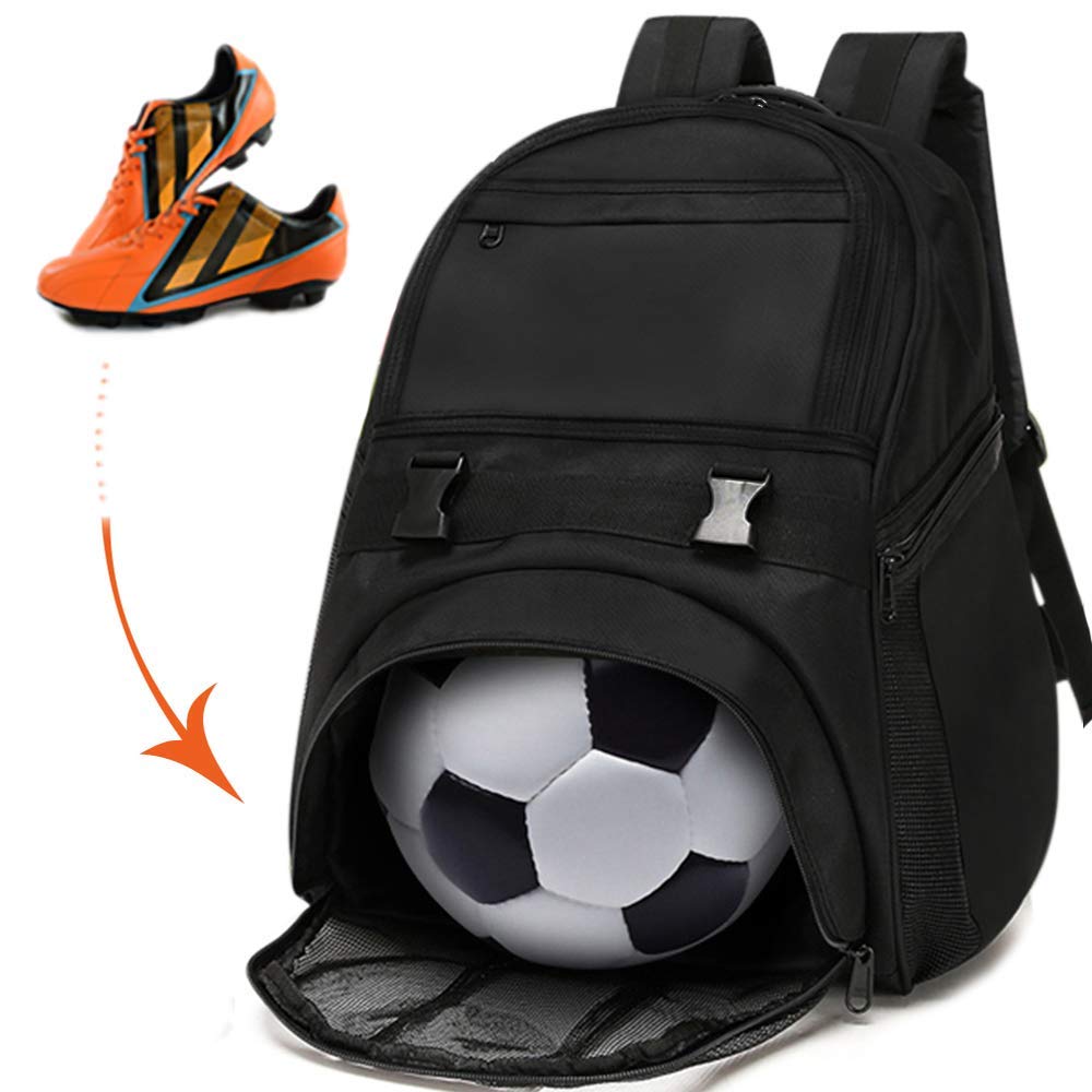 Football Bag Youth Soccer Backpack With Ball Pocket Shoe