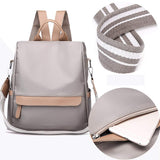 COOFIT Womens Backpack Casual Daypack Anti-theft Backpack Nylon Backpack Small Khaki - backpacks4less.com
