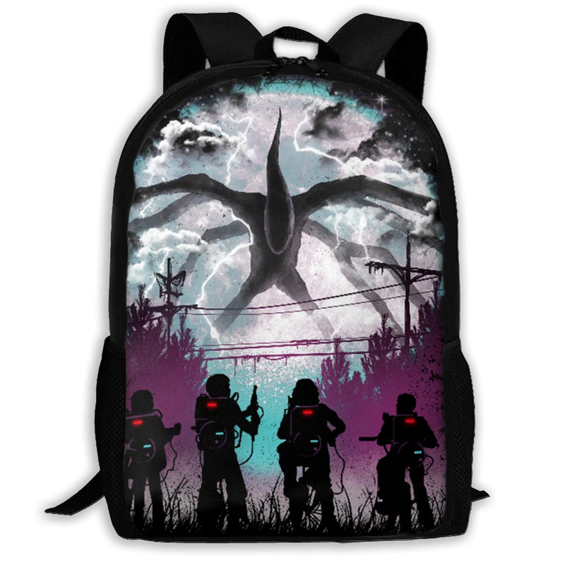 Stranger Things Pattern Backpack, Lightweight Multi-Function College School laptop Bookbag 17 Inches - backpacks4less.com