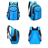 Ladyzone Camo School Backpack Lightweight Schoolbag Travel Camp Outdoor Daypack Bookbag for Your Children (Blue&Black ZM) - backpacks4less.com