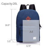 Lightweight Backpack for School, VASCHY Classic Basic Water Resistant Casual Daypack for Travel with Bottle Side Pockets (Navy) - backpacks4less.com