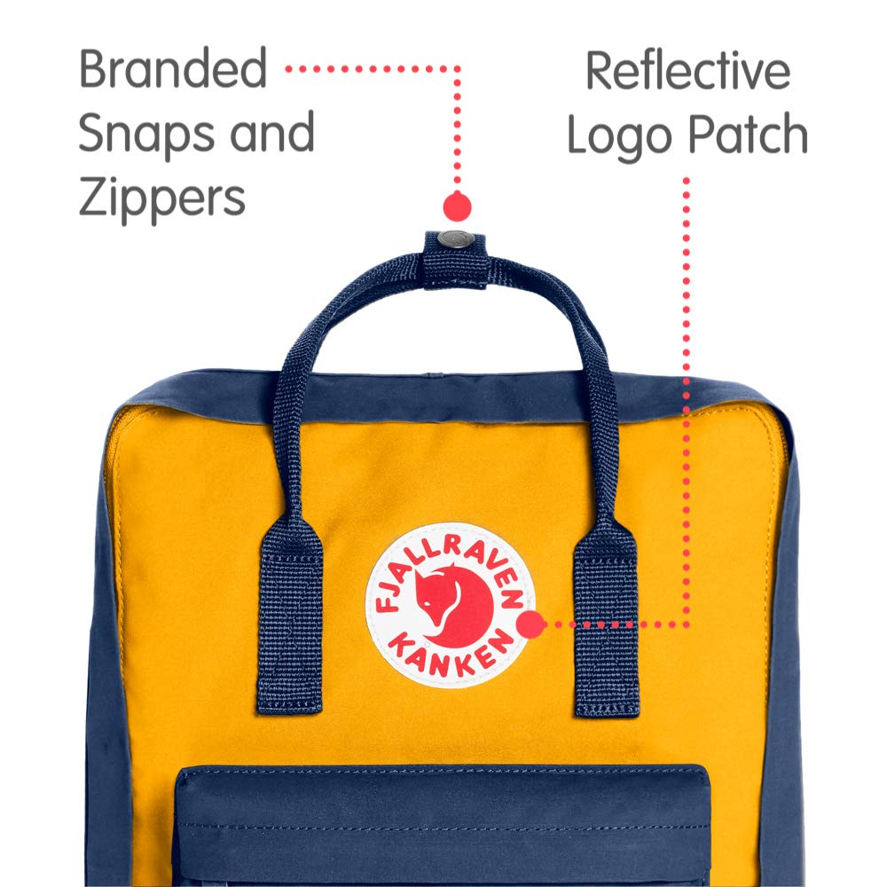 fjällräven kanken navy warm yellow Fjallraven - Kanken Classic Backpack for Everyday, Navy/Warm Yellow