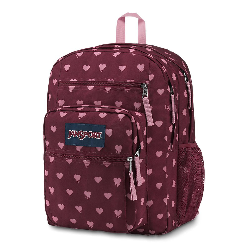JanSport Big Student Backpack - Russet Red Bleeding Hearts - Oversized - backpacks4less.com
