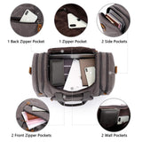 Plambag Canvas Duffle Bag for Travel, 50L Duffel Overnight Weekend Bag(Gray) - backpacks4less.com