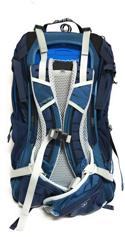 Osprey Packs Stratos 34 Hiking Backpack, Eclipse Blue, Small/Medium - backpacks4less.com