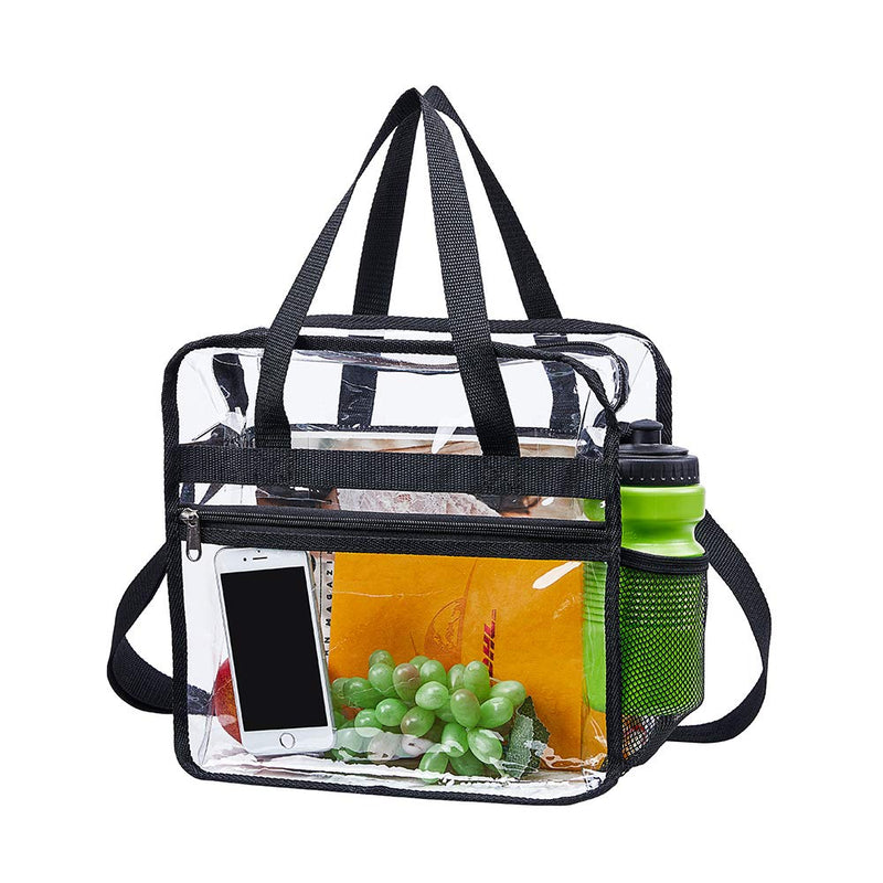 Clear Bag Stadium Approved,NCAA NFL&PGA Security Approved Clear Tote Bag with Multi-Pockets and Adjustable Shoulder Strap,Perfect for Work, School, Sports Games and Concerts-12 X12 X6 - backpacks4less.com
