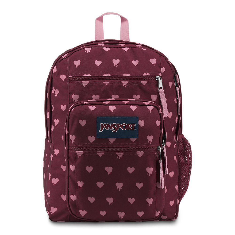 JanSport Big Student Backpack Russet Red Bleeding Hearts