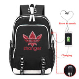 Stranger Things Backpack with USB Charging Port School Boys Girls Bookbag Laptop Backpack for Teens - backpacks4less.com
