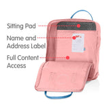 Fjallraven - Kanken Classic Backpack for Everyday, Pink/Air Blue - backpacks4less.com