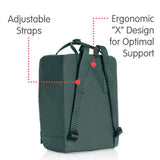 Fjallraven - Kanken Classic Backpack for Everyday, Forest Green - backpacks4less.com