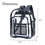 Heavy Duty Clear Backpack,Security Transparent Backpack,See Through Bookbag for Work, Security Check and Travel - backpacks4less.com