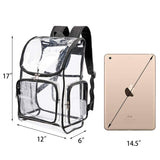 Heavy Duty Clear Backpack Security Transparent PVC Backpack for Work, Security Check - backpacks4less.com