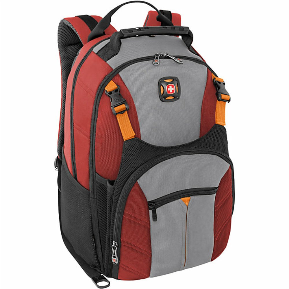 Swiss Gear Sherpa 16 Laptop Backpack Travel School Bag - Red–