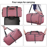 Canway 65L Travel Duffel Bag, Foldable Weekender Bag with Shoes Compartment for Men Women Water-proof & Tear Resistant - backpacks4less.com