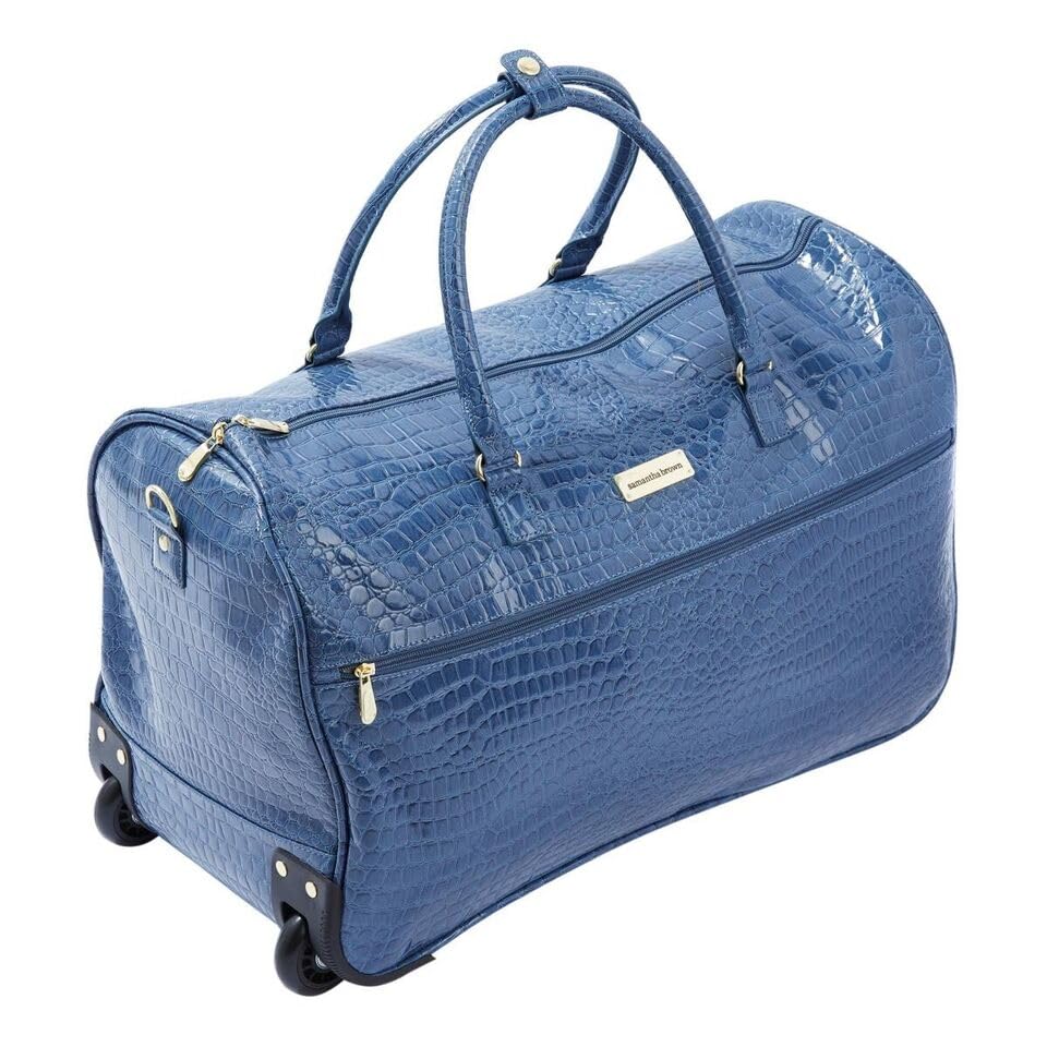 Wheeled Weekend Backpack Samantha Brown Wheeled Weekender - Durable croco-embossed PVC - Bravo ...