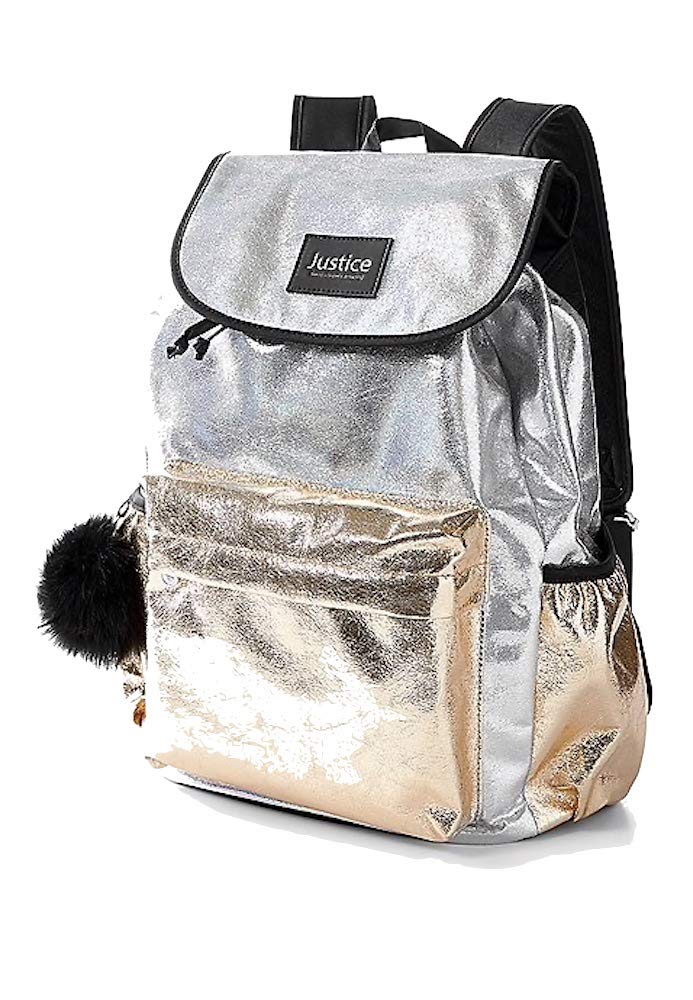 Metallic Case Backpack Justice Metallic Backpack Gold – backpacks4less.com
